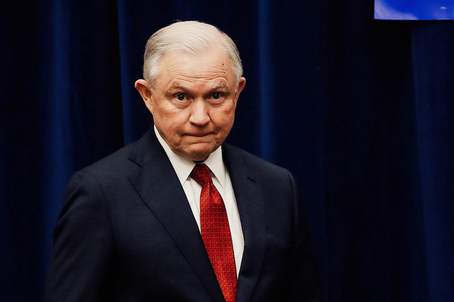 Attorney General Jeff Sessions is seen at the California Peace Officers' Association 26th Annual Law Enforcement Legislative Day on March 7, 2018 in Sacramento, California.