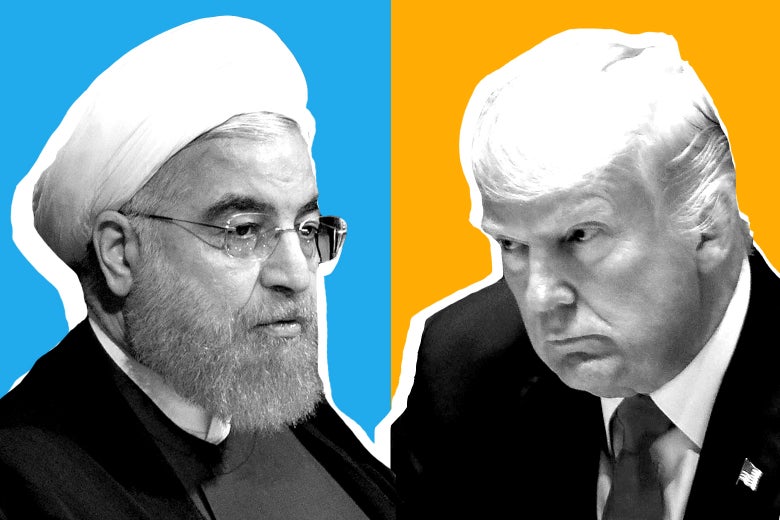 Hassan Rouhani and Donald Trump.