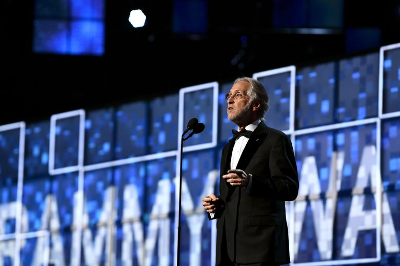 Recording Academy President Neil Portnow speaks onstage during the 61st Annual GRAMMY Awards at Staples Center on February 10, 2019 in Los Angeles, California. (Photo by Emma McIntyre/Getty Images for The Recording Academy)