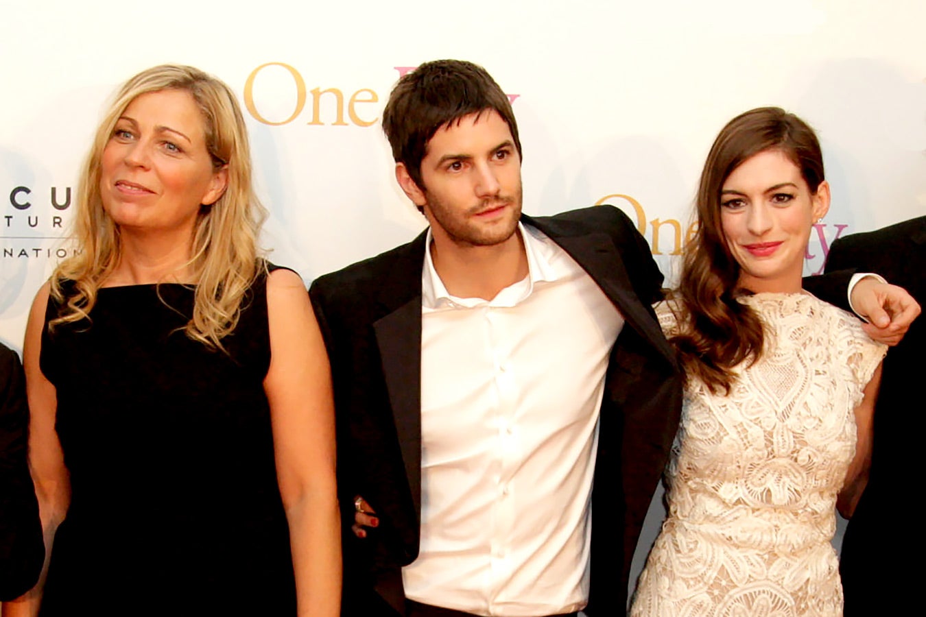 Lone Scherfig, Jim Sturgess, and Anne Hathaway on the red carpet.