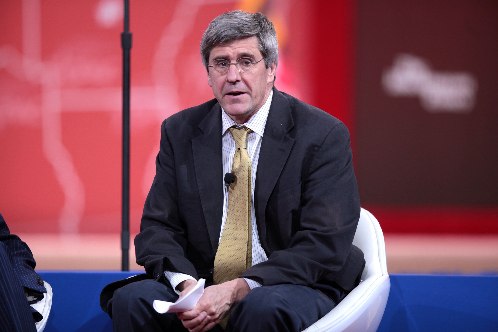 Stephen Moore onstage at the 2015 Conservative Political Action Conference.