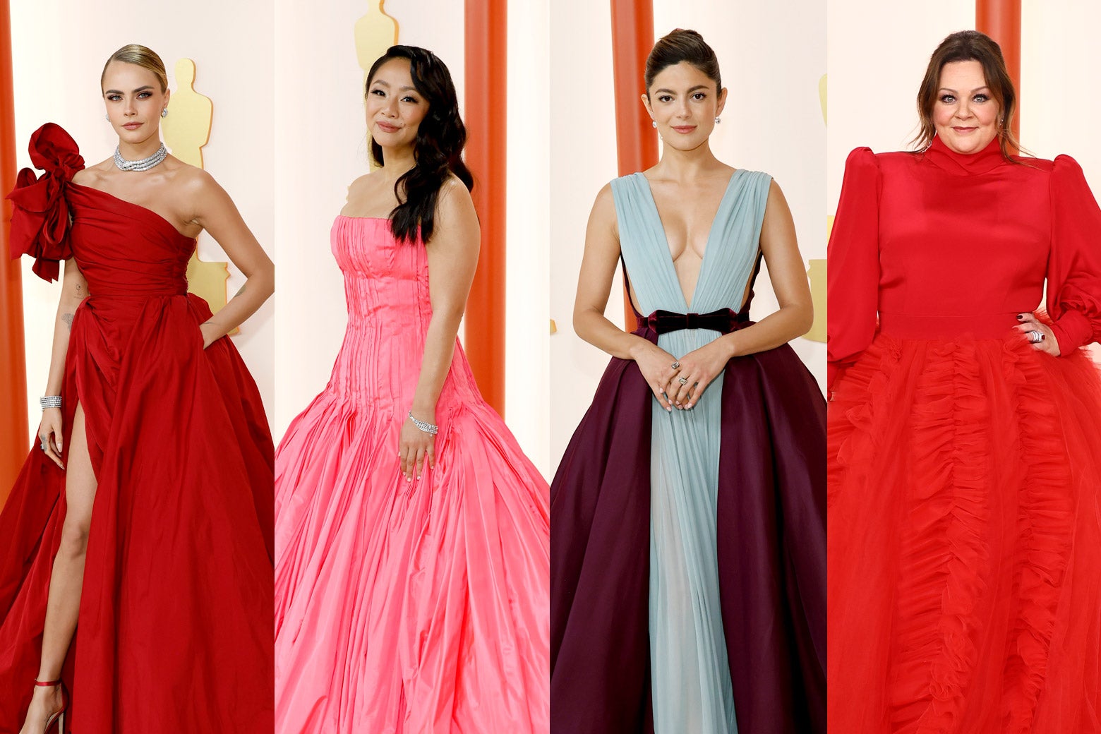 Cara Delevingne, Stephanie Hsu, Monica Barbaro and Melissa McCarthy at the 2023 Oscars.
