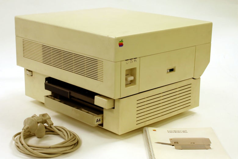 An old-school Apple printer.