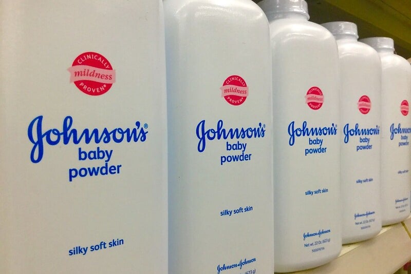Bottles of J&J baby powder