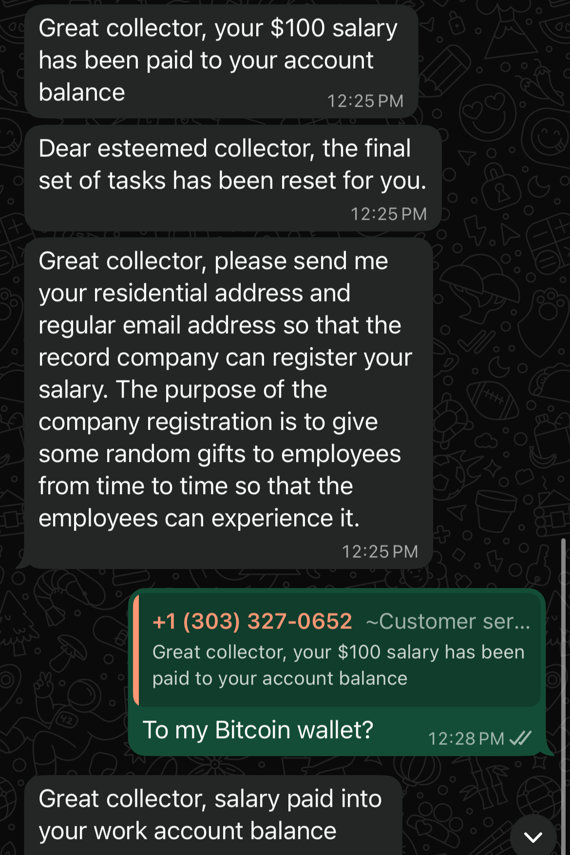 TEXT MESSAGE FROM INDEED SCAM visual data 4