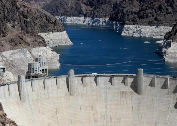 Lake Mead, which supplies most of Las Vegas' water, is at record