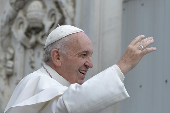 Pope Francis in St. Peter’s Square on Sept. 30, 2015, at the Vatican.