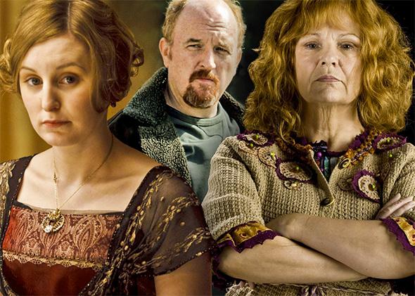 Dowdy defenders: Lady Edith, Louis C.K., and Mrs. Weasley.