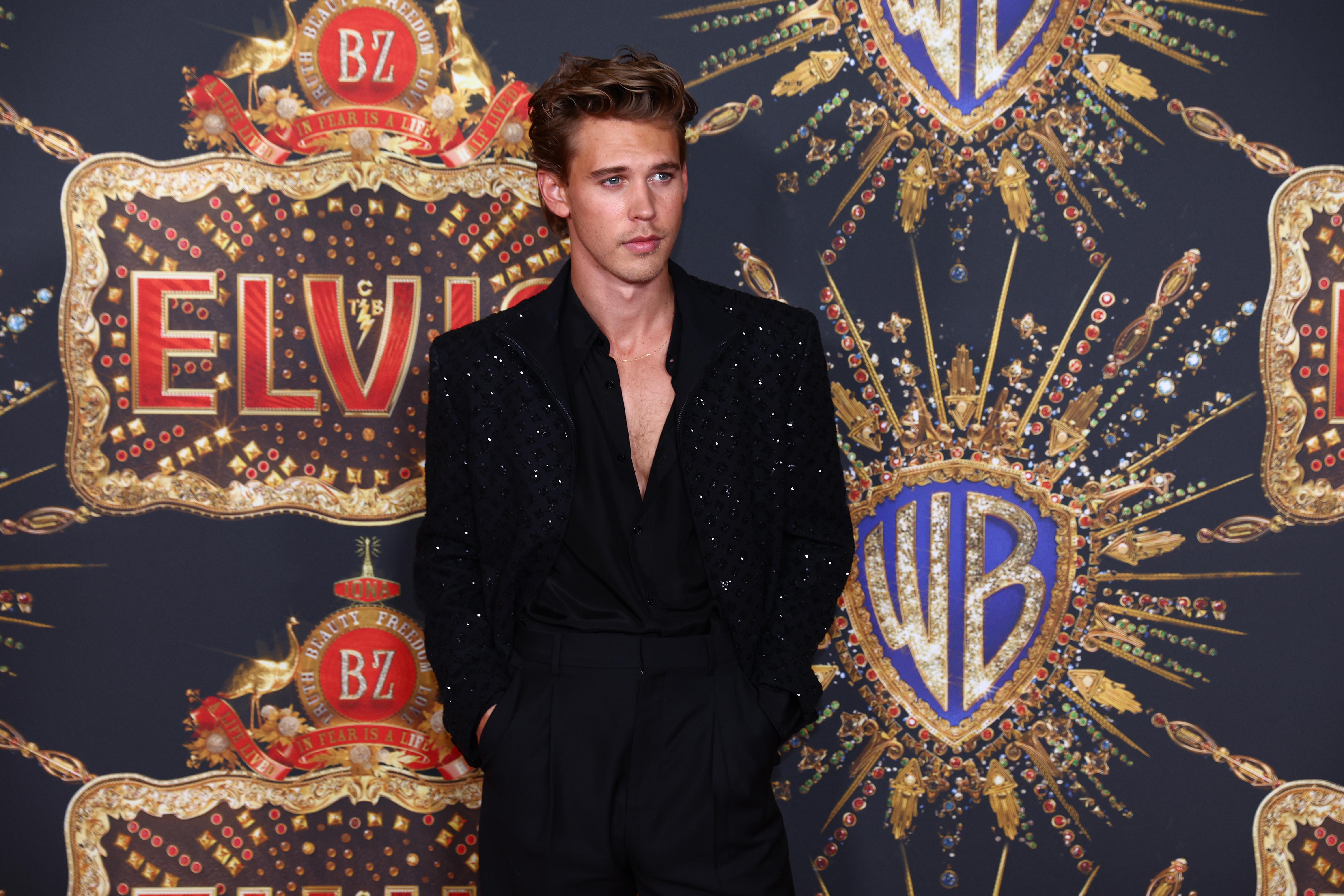 GOLD COAST, AUSTRALIA - JUNE 04: Austin Butler attends the Australian premiere of ELVIS at Event Cinemas Pacific Fair on June 04, 2022 in Gold Coast, Australia. (Photo by Chris Hyde/Getty Images)