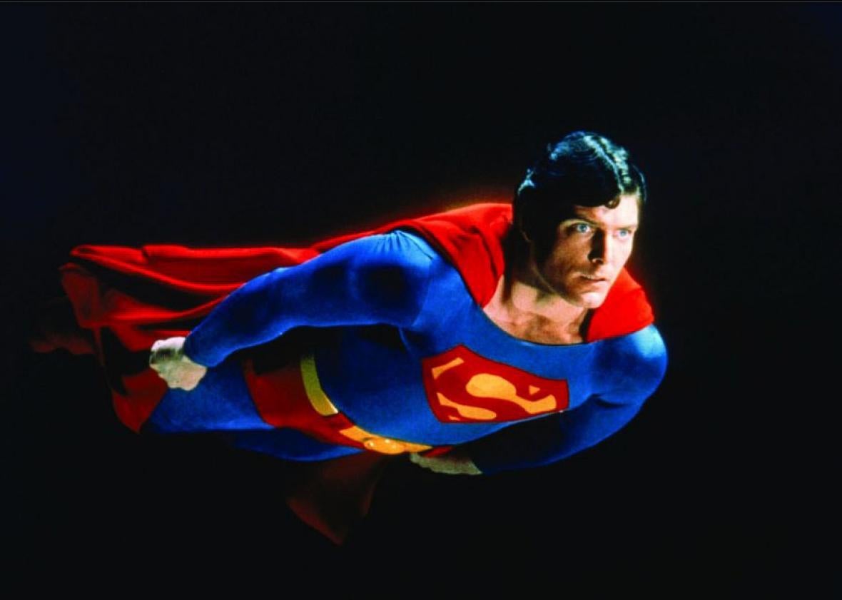 Christopher Reeve in Superman (1978).