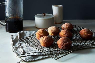 Muffins on a cooling rack.