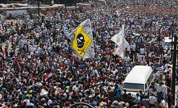Supporters of ousted Egyptian President Mohamed Mursi gather in Cairo August 16, 2013. 