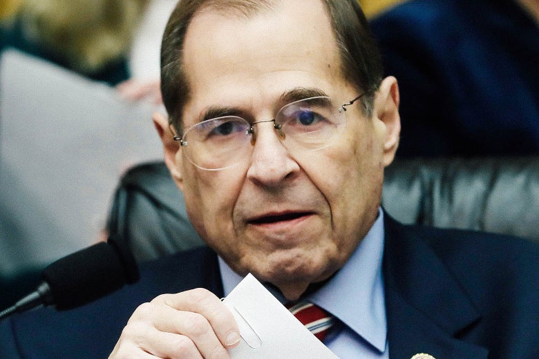 House Judiciary Chairman Rep. Jerrold Nadler (D-NY) participates in a House Judiciary Committee markup vote on a resolution to issue a subpoena to the Justice Department to receive the full unredacted Mueller report, on Capitol Hill April 3, 2019 in Washington, DC. The committee voted 24-17 and passed the resolution in favor of a subpoena. 