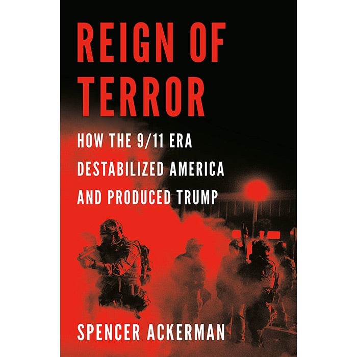Reign of Terror book cover featuring people in tactical gear wielding guns in a cloud of tear gas