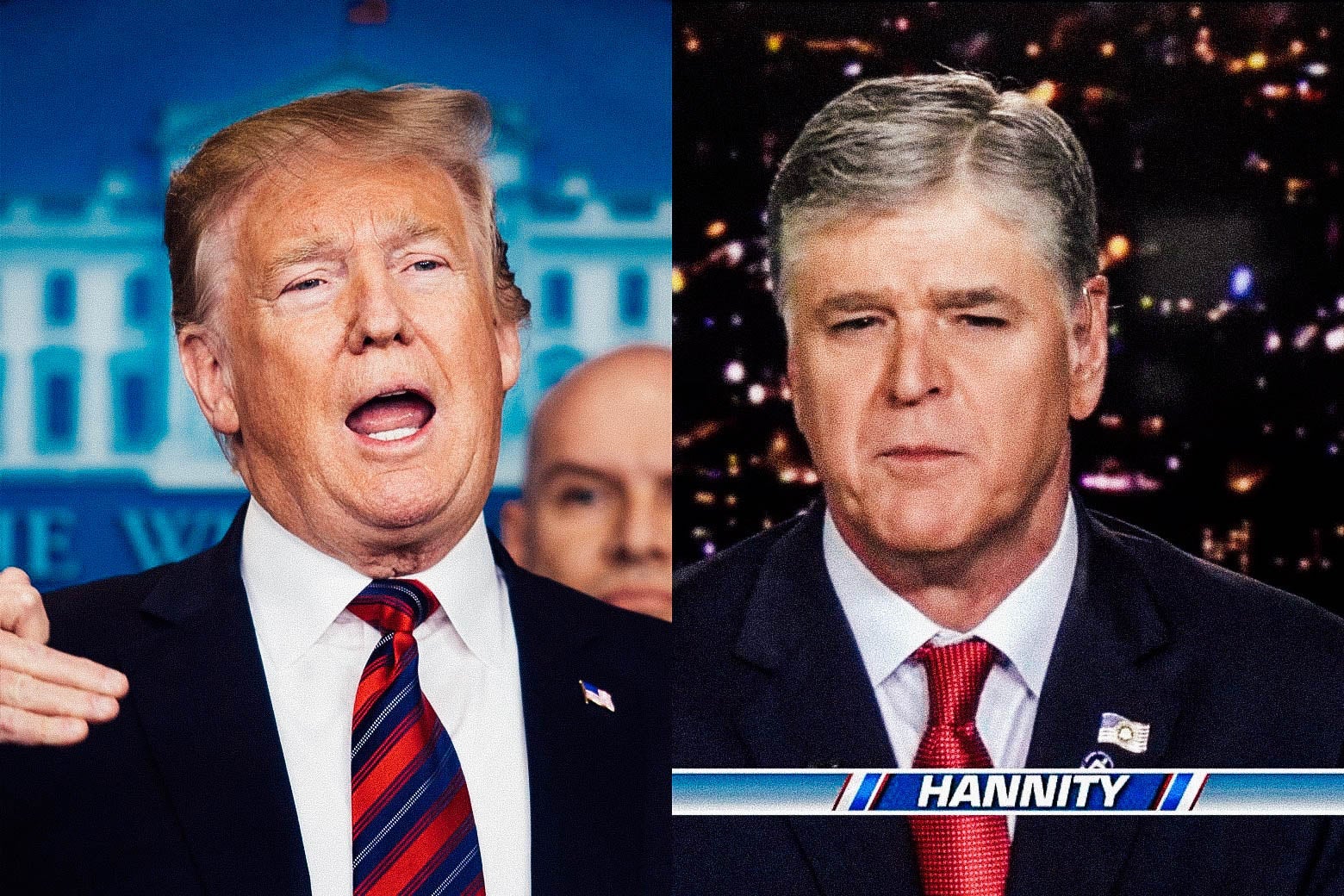 Donald Trump and Sean Hannity.