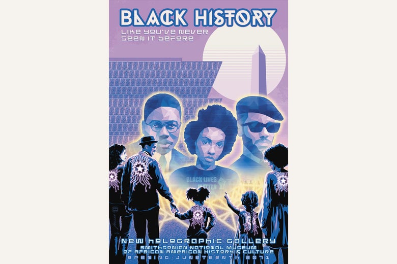 Black History futuristic poster.