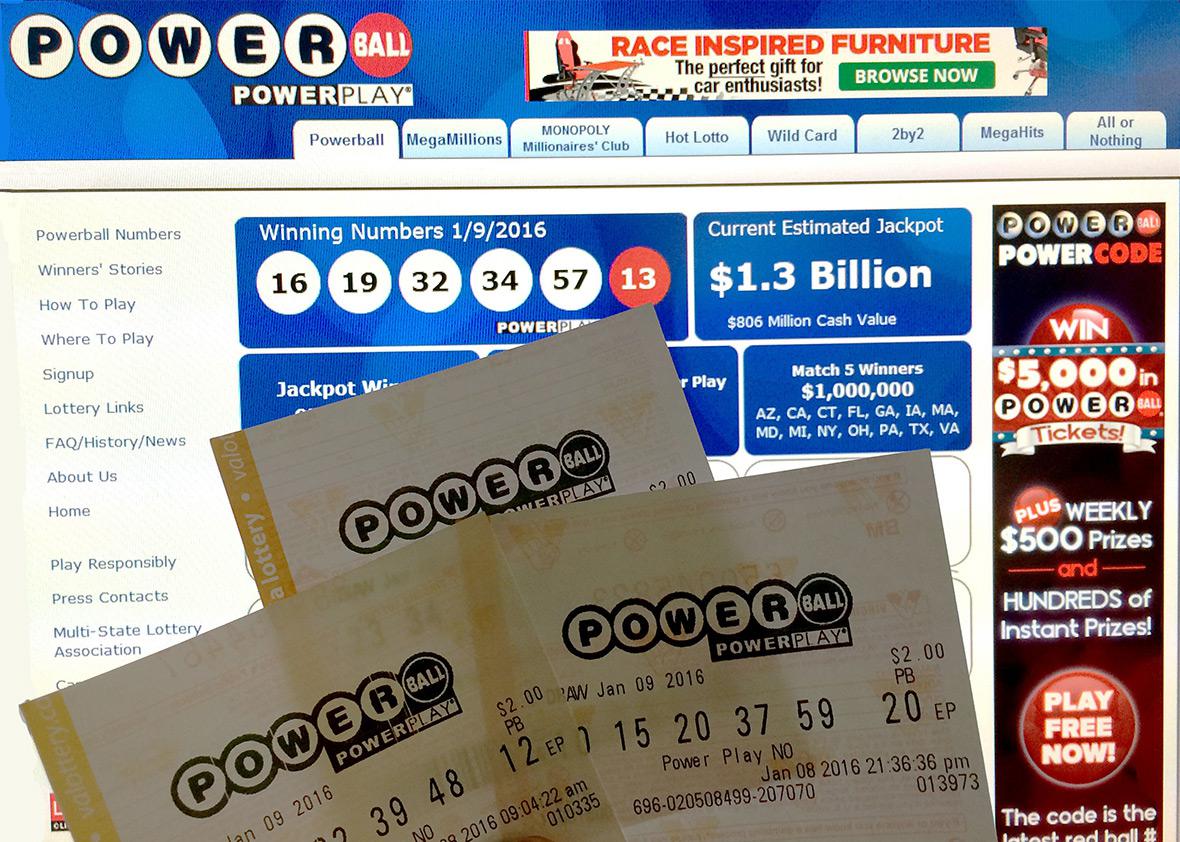 Powerball website and tickets January 2016.
