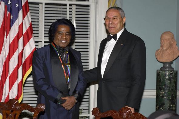 James Brown and Colin Powell