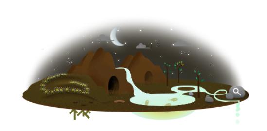 Moon phase in the Google Doodle