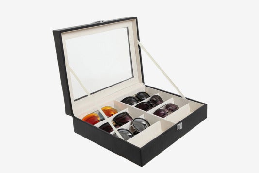 MyGift Deluxe 8 Slot Sunglasses Organizer Box.