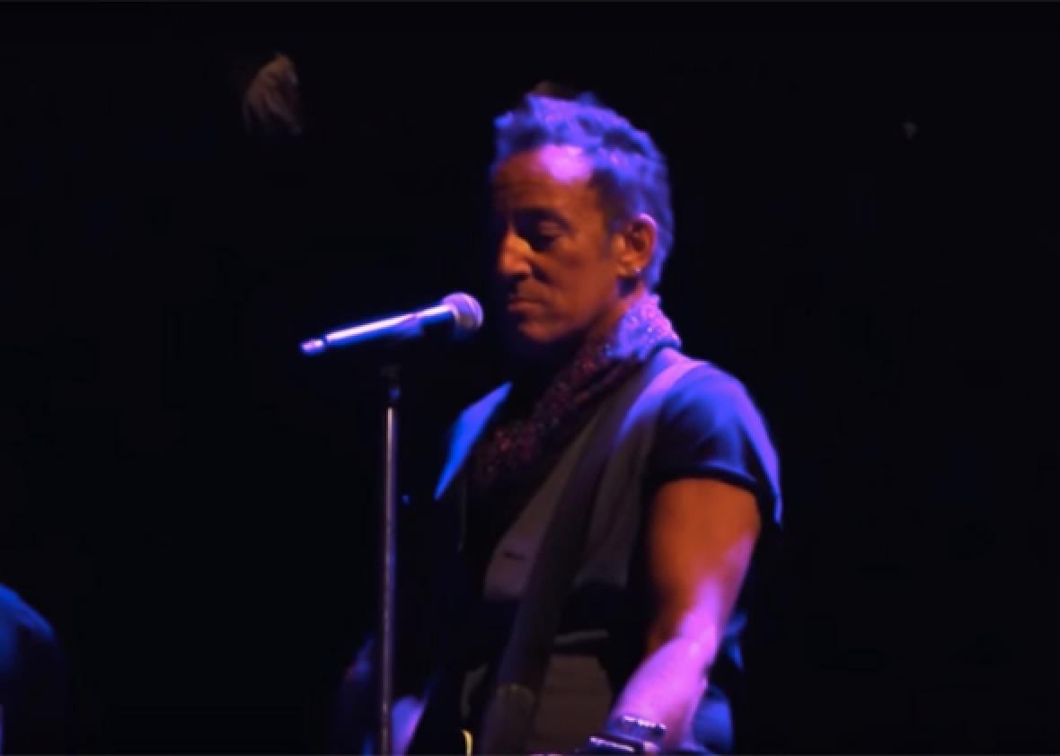 Springsteen covers Prince’s “Purple Rain” in Brooklyn.