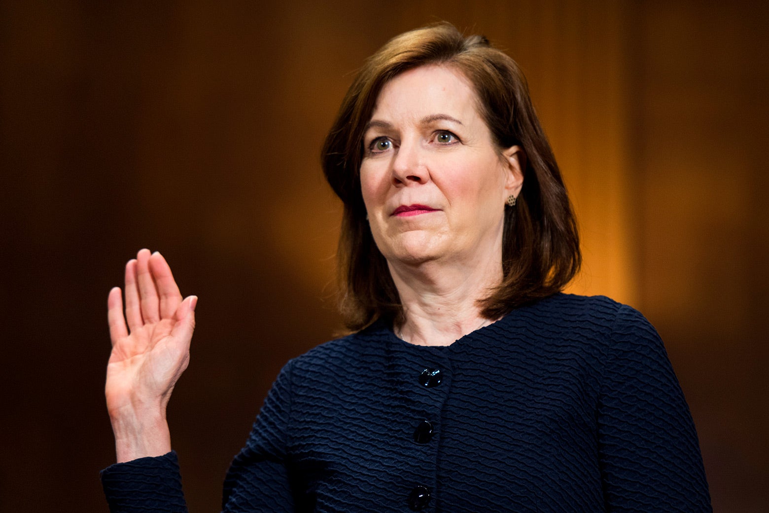 Wendy Vitter is sworn in during her confirmation hearing in the Senate Judiciary Committee to be United States District Judge for the Eastern District of Louisiana on April 11.