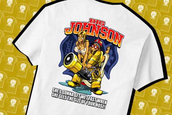 Mens Classic Big Johnson Tits Or Tires Sexy Funny Tee Shirt