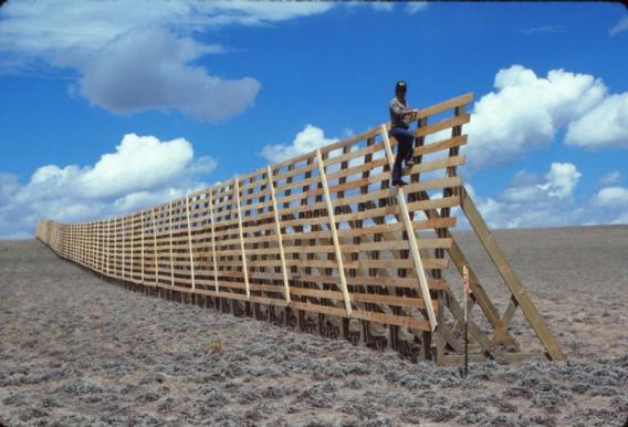 snow fence in the midnight sun, Demster highway available as