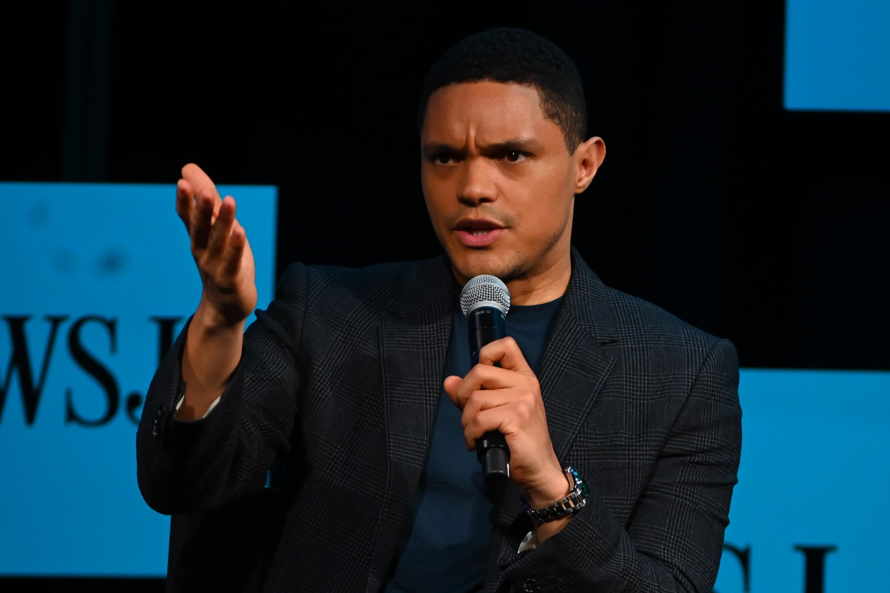 Trevor Noah speaks on stage during The Wall Street Journal's Future Of Everything Festival at Spring Studios on May 20, 2019 in New York City. 