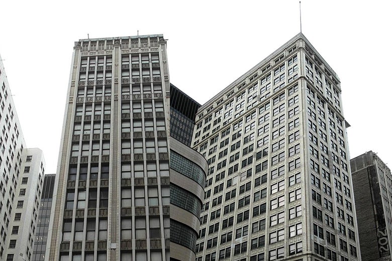 The Century Building and the Consumers Building in downtown Chicago.