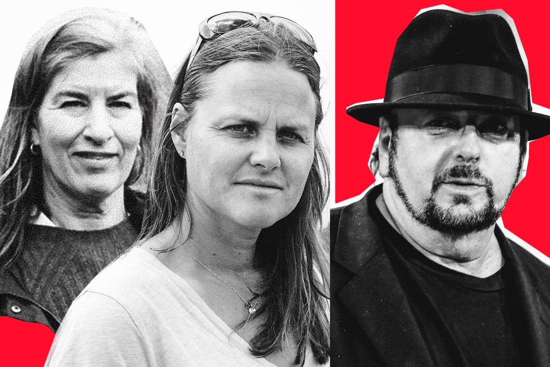 From left: Julie Iovine and Bonnie Bertram; James Toback.