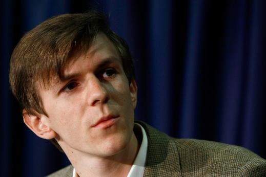 James O’Keefe takes part in a press conference at the National Press Club on October 21, 2009 in Washington, DC.