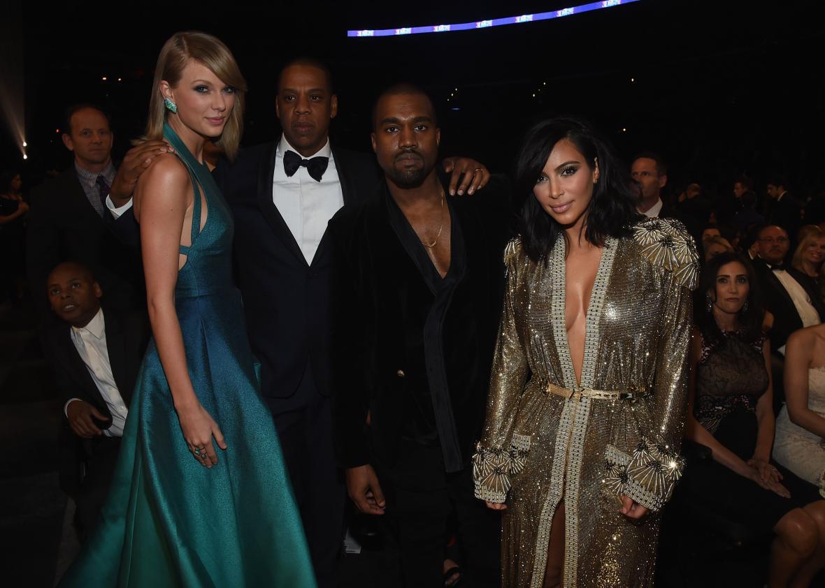 Kim releases video of Kanye and Taylor Swift's phone call.