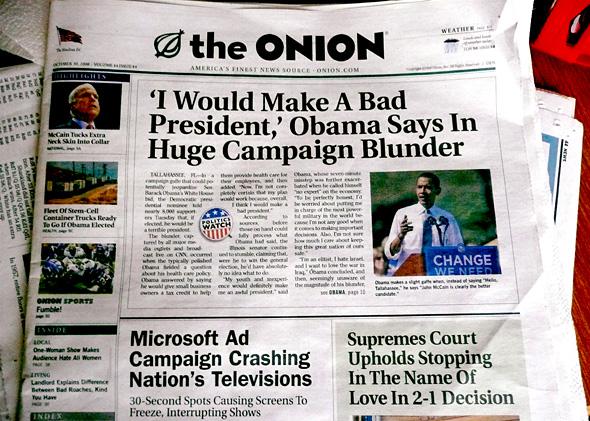 The Onion, in print