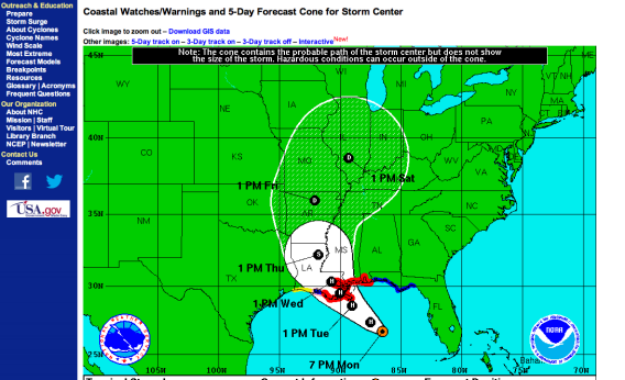Hurricane Isaac tracking forecast