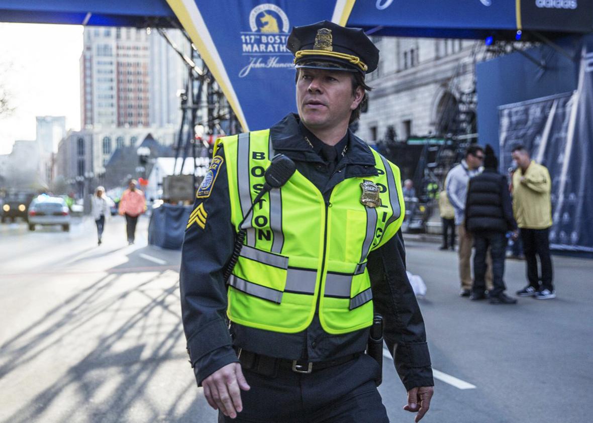 Mark Wahlberg in Patriots Day.
