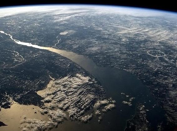 The St. Lawrence river from space