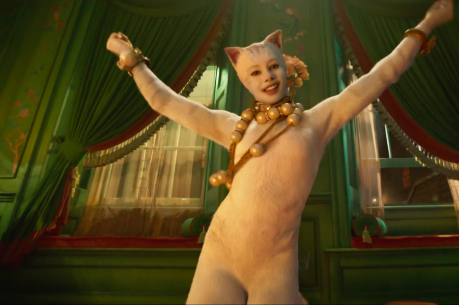 Francesca Hayward in a cat costume