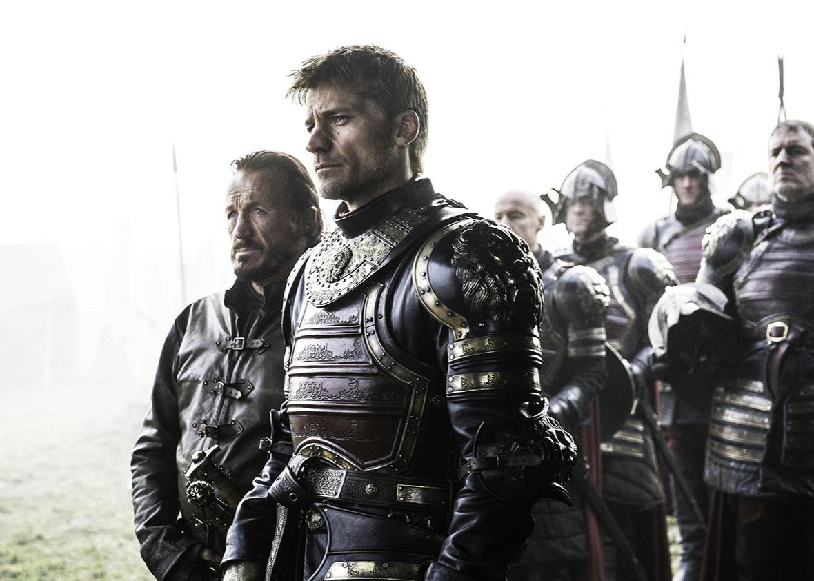 Jerome Flynn and Nikolaj Coster-Waldau in Game of Thrones.