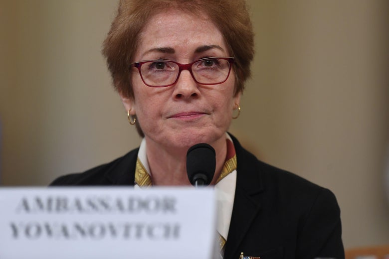 Former U.S. Ambassador to the Ukraine Marie Yovanovitch testifies before the House Permanent Select Committee on Intelligence as part of the impeachment enquiry into US President Donald Trump, on Capitol Hill on November 15, 2019 in Washington D.C.