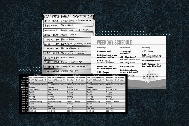 Parent schedules for quarantine.