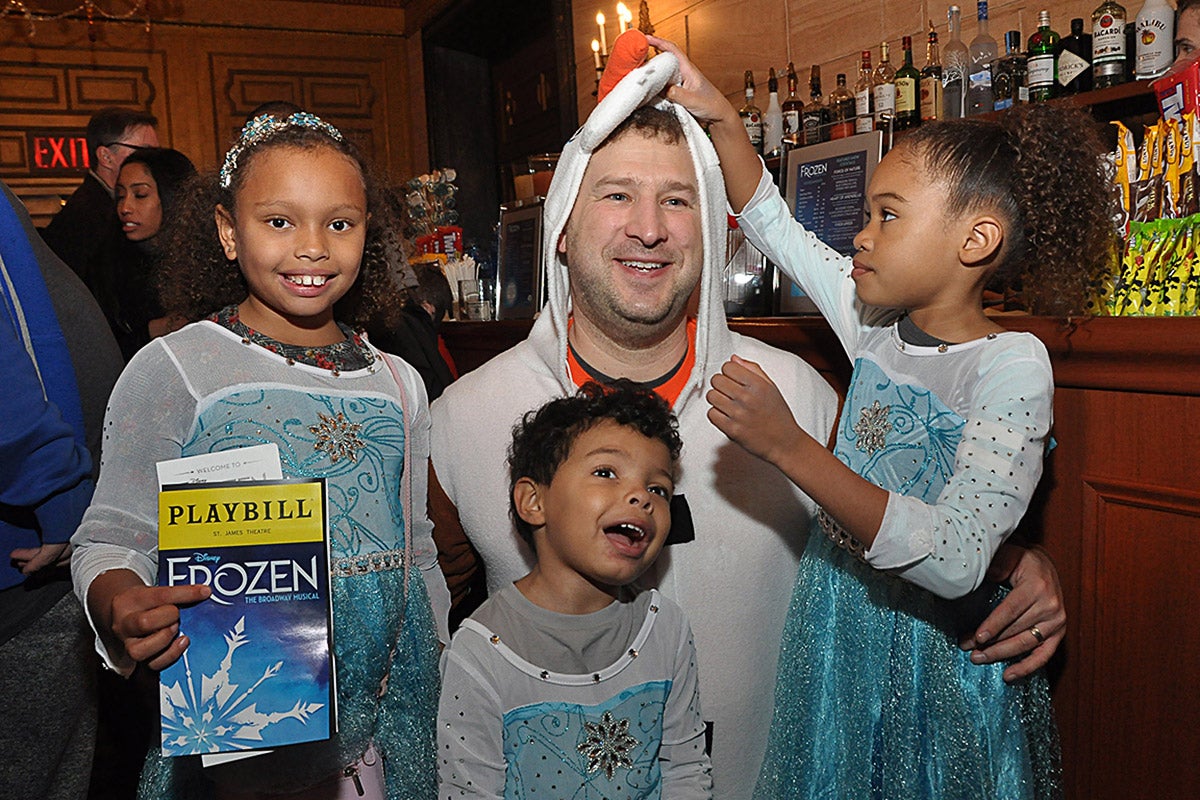 Audience members of the autism-friendly performance of Frozen on Broadway.