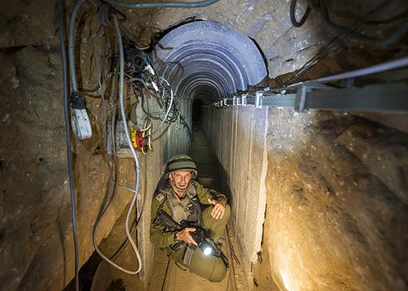 tunnel said to be used by Palestinian militants from the Gaza Strip.
