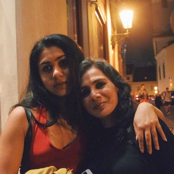 The author and her mother.