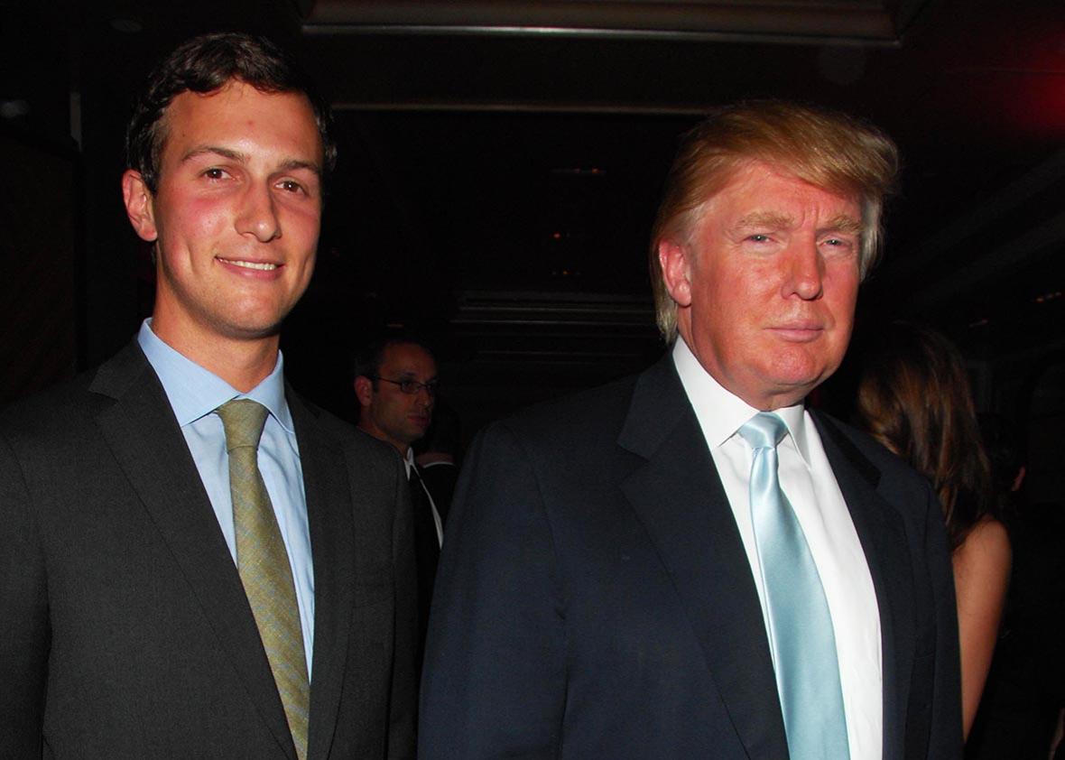 Jared Kushner and Donald Trump attend IVANKA TRUMP celebrates launch of IVANKA TRUMP FINE JEWELRY and opening of IVANKA TRUMP BOUTIQUE at Country at Carlton Hotel on September 20, 2007 in New York City. 