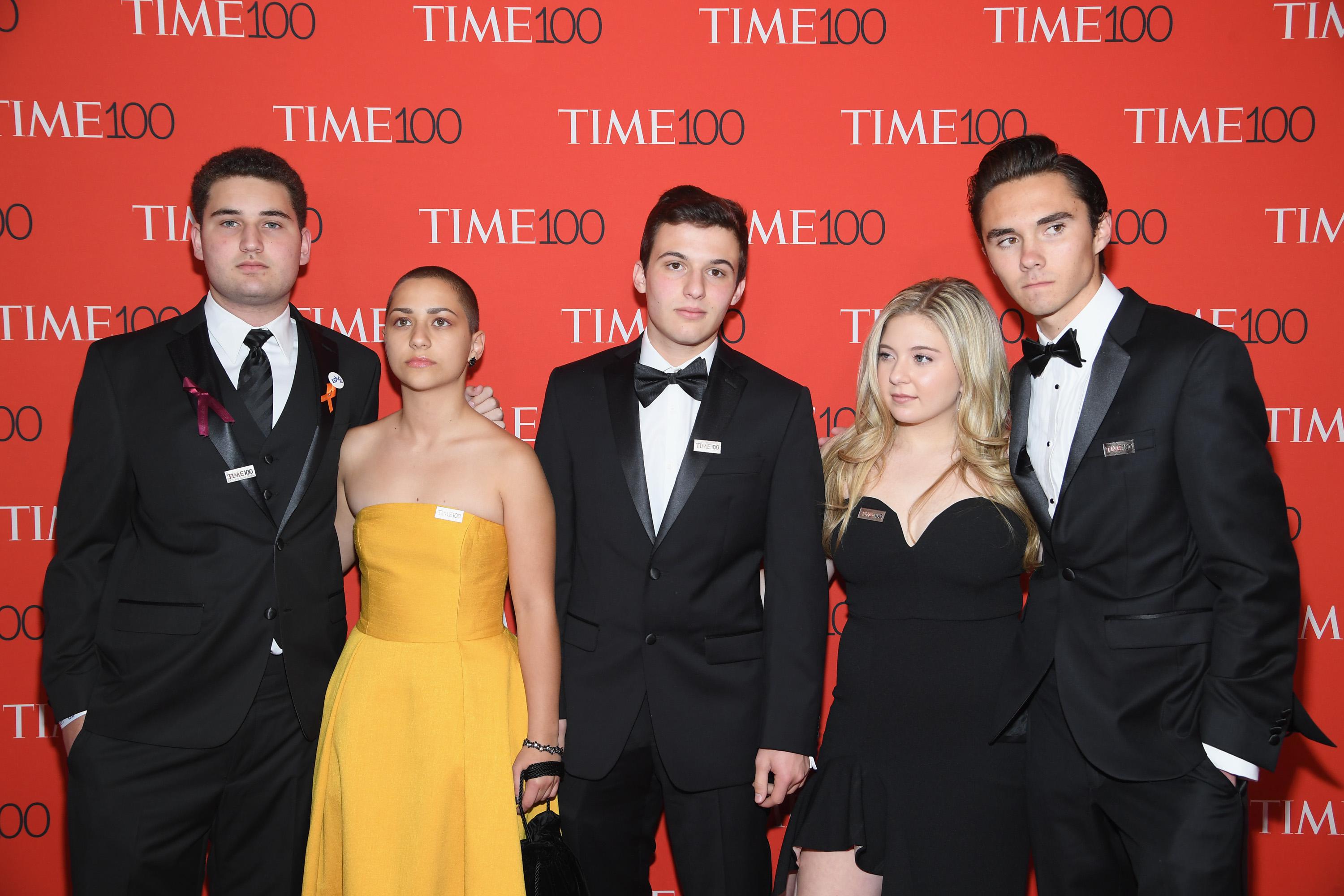 Parkland student activists at the 2018 Time 100 Gala.