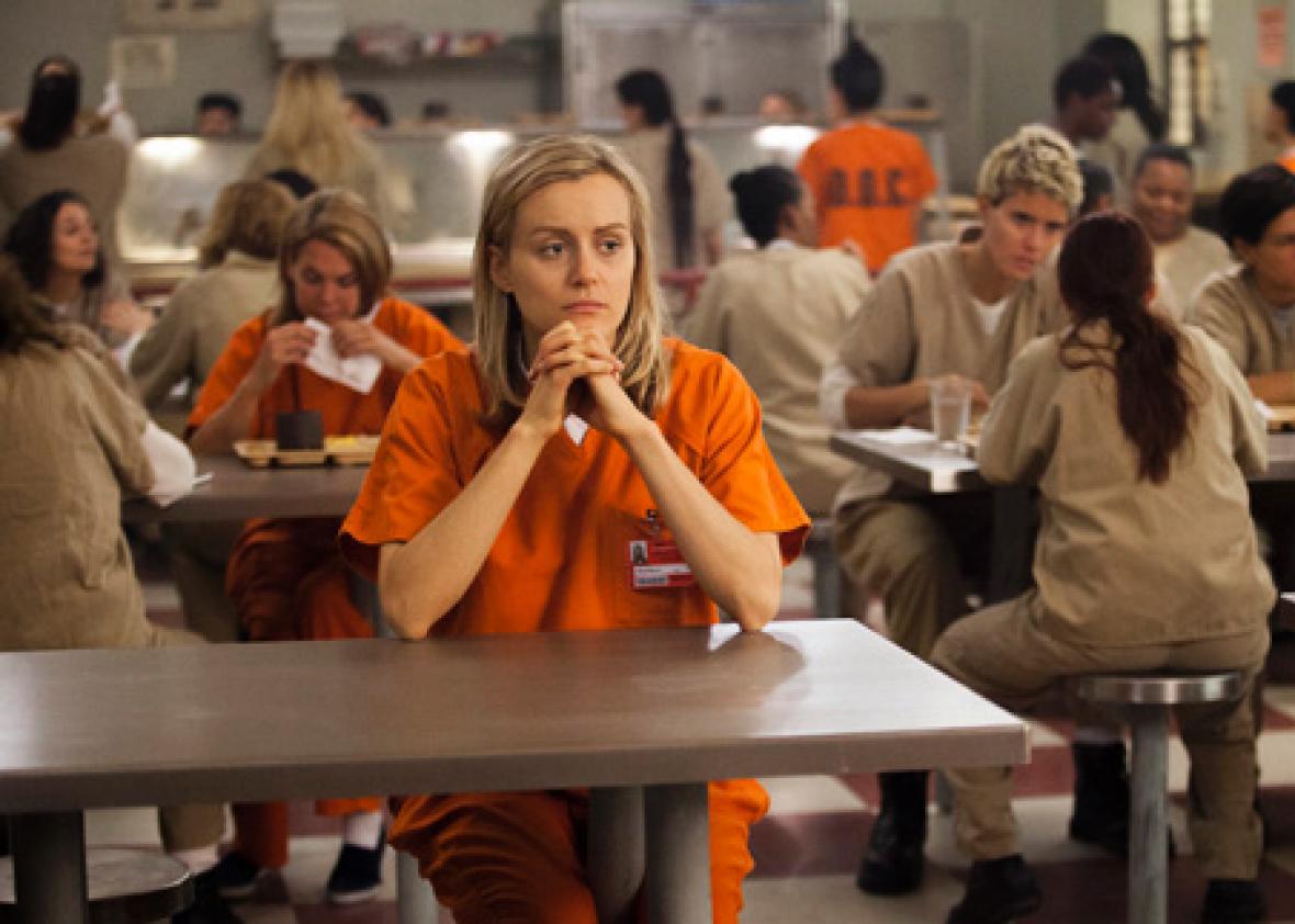 Taylor Schilling in a scene from Netflix’s “Orange is the New Black.”