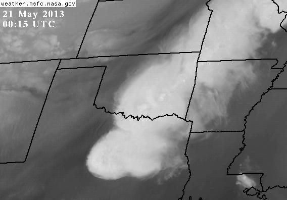 GOES view of the Oklahoma storm