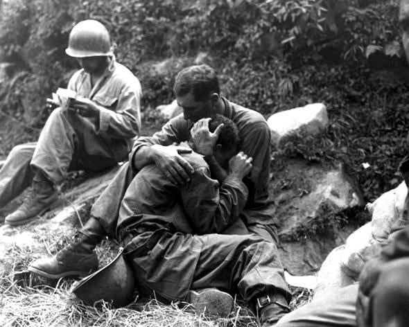 A Grieving American Soldier