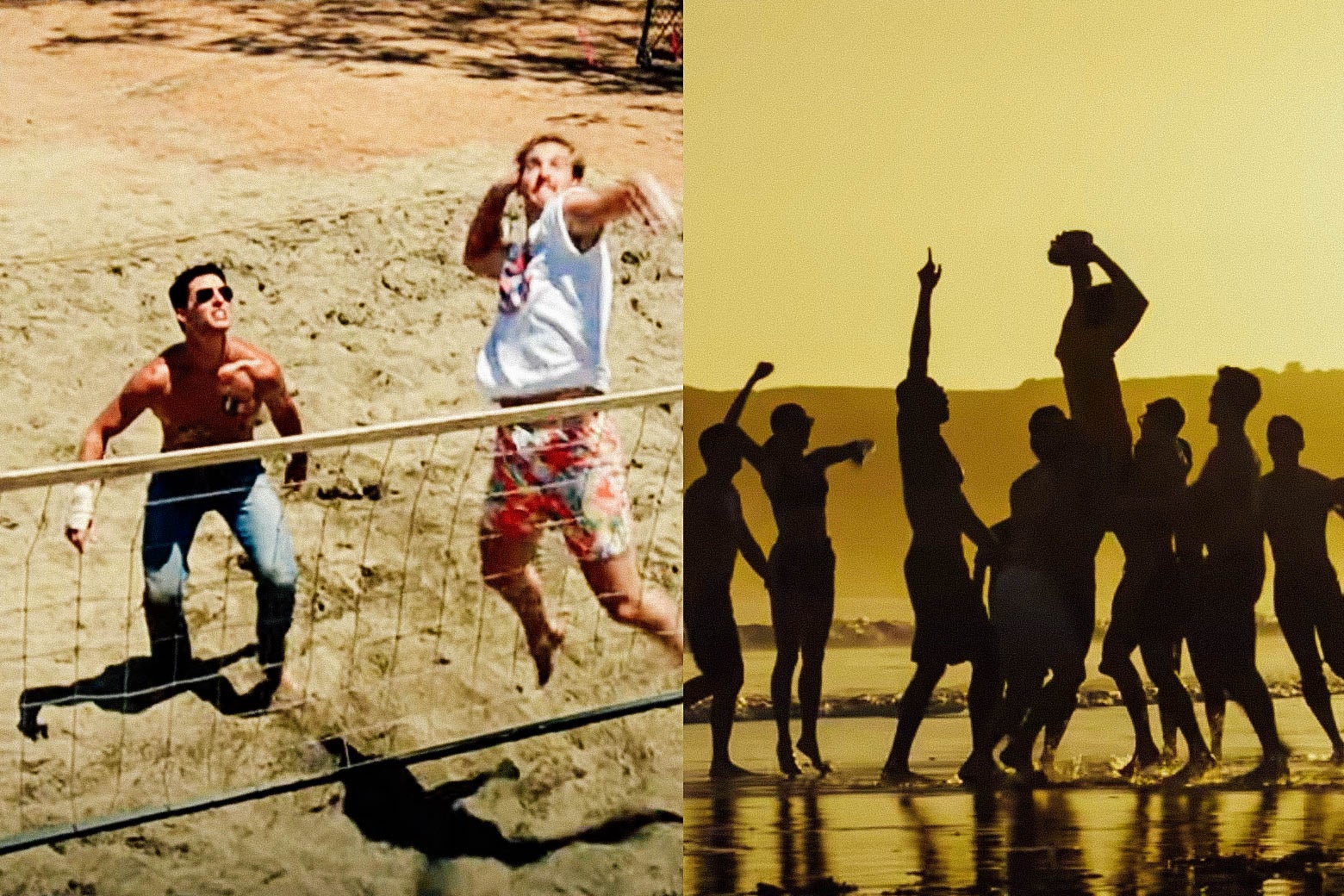 An Exhaustive Comparison of the Two Top Gun Movies&rsquo; Scenes of Shirtless Beach Sports